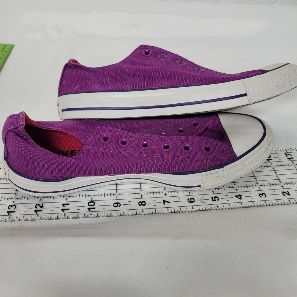 Converse Chuck Taylor All Star Violet Pink Low Top Sneakers 162453F Mens 8 - Picture 3 of 8